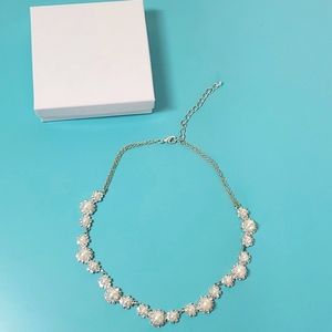 Used pearl & fake diamond necklace